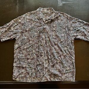 Vintage Reunion XL paisley Vacation Resort Summer Soft 80s 90s Hong Kong bold